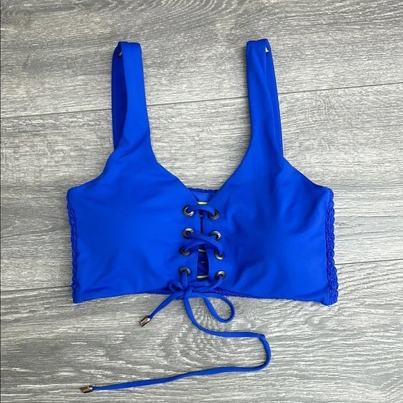 Maaji smocking dazzle 4 way reversible lace up bikini top - Picture 9 of 14